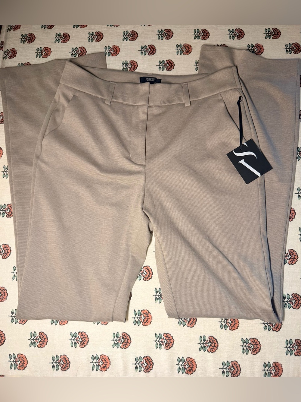 Simply Vera Vera Wang Taupe Stretch Ponte Trousers